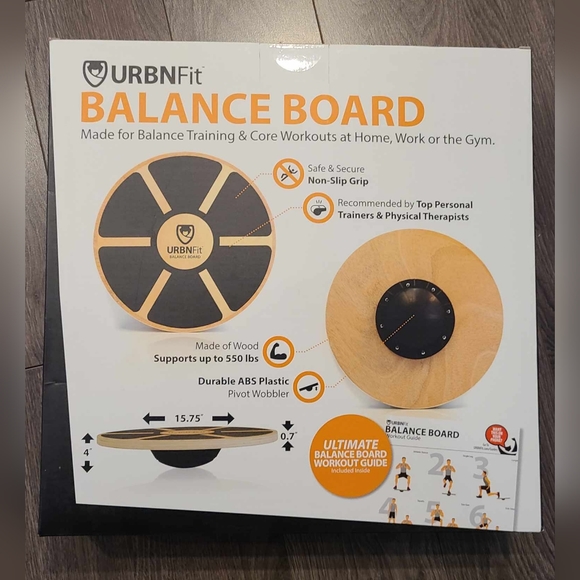 URBNFit Balancing Board for Balance Training & Core Workout at Home, Work,or Gym - Picture 2 of 3